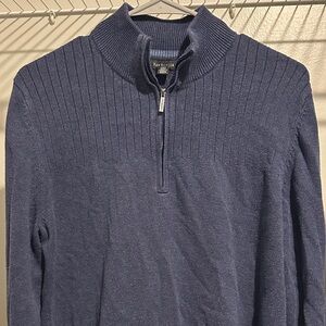 Van Heusen Men's Blue Half-Zip Sweater